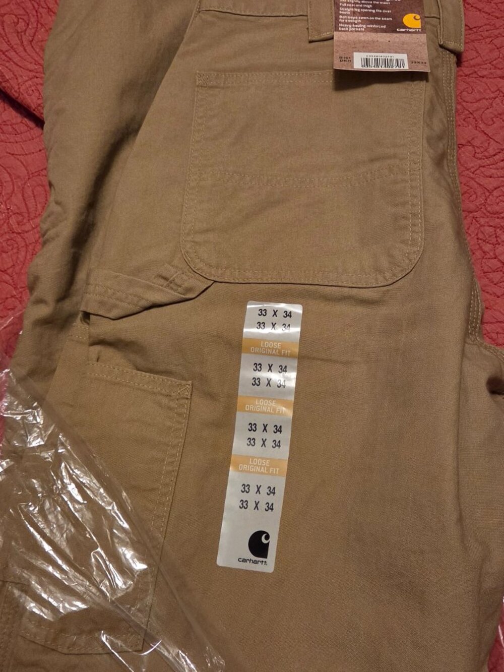 Carhartt canvas work pants. 33x24